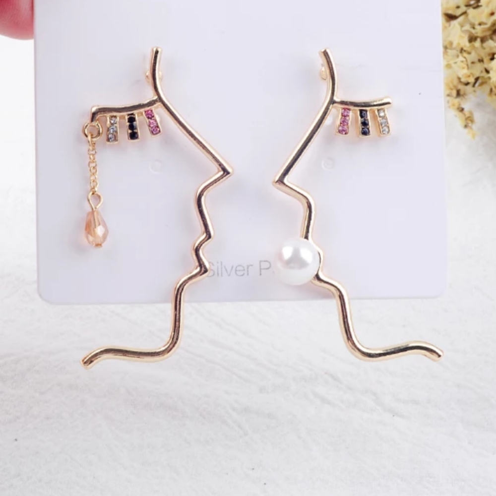 🌞💋(*LAST ONE*)NEW CHIC ART DECO FACE EARRINGS